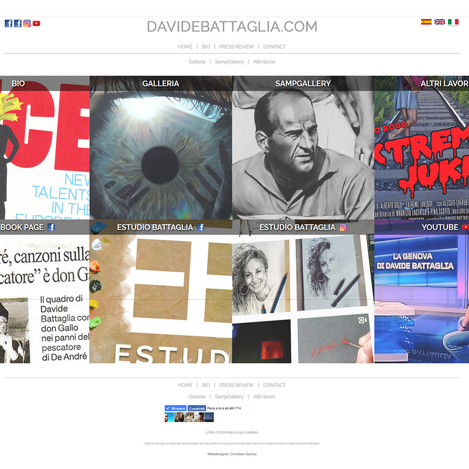 Davide Battaglia, Pittore - Homepage del sito