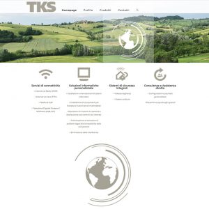 Schermata del sito web di TKS (Tele Kommunikation und Service S.r.l.): www.tks-info.it