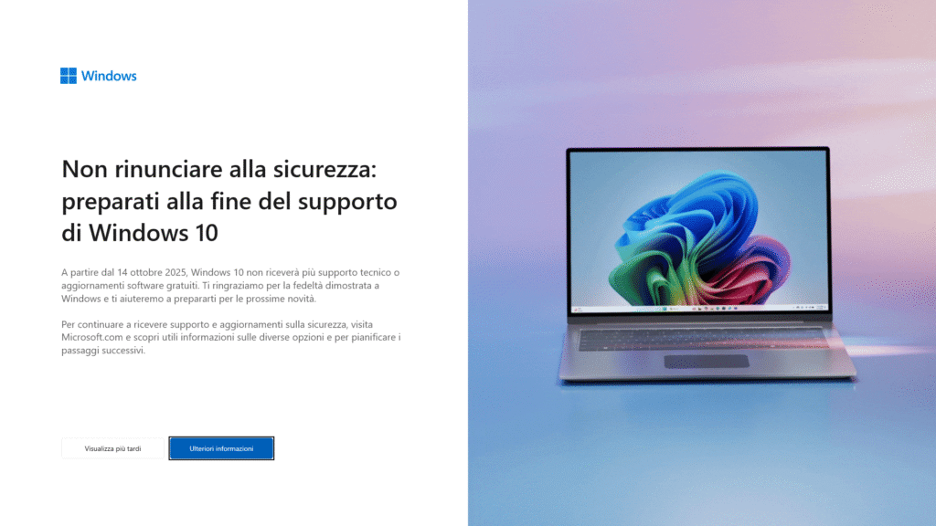 Windows 10, 14 ottobre 2025